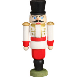 Christbaumschmuck Nussknacker - Husar weiß - 9 cm