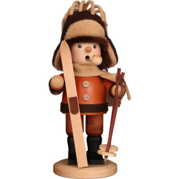 Räuchermännchen Skifahrer natur - 26 cm