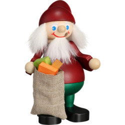 Smoker - Christmas Heinzel with Sack - 15 cm / 5.9 inch