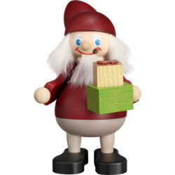 Smoker - Christmas Heinzel with Gift - 15 cm / 5.9 inch