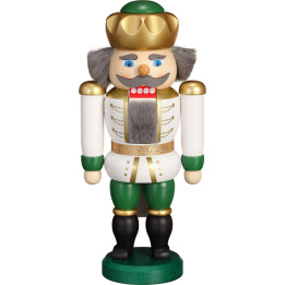 Nutcracker - Exclusive King White-Green - 20 cm / 7.9 inch