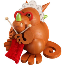Räucherdrache Oma - Kugelräucherfigur - 10 cm