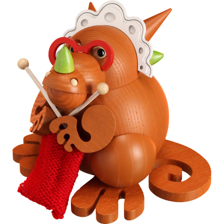 Räucherdrache Oma - Kugelräucherfigur - 10 cm