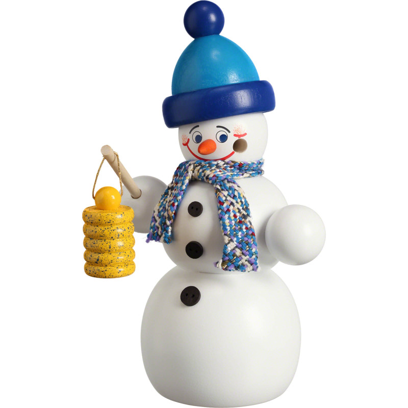Räuchermännchen Schneemann mit Laterne - 16 cm