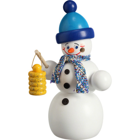 Räuchermännchen Schneemann mit Laterne - 16 cm
