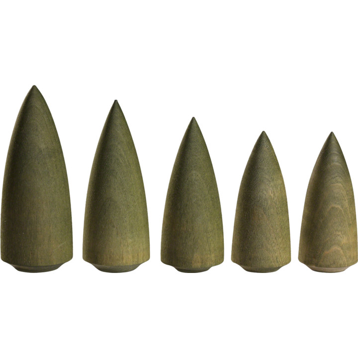 Trees Green - 5 pieces - 9 cm / 3.5 inch