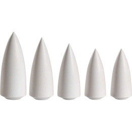 Bäume weiß, 5-teilig - 9 cm