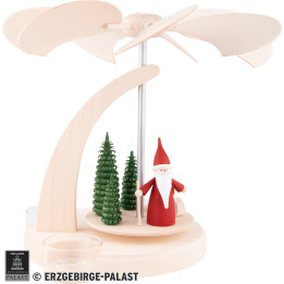 1-Tier Pyramid - Christmas Gnome with Sled - 18 cm / 7.1 inch