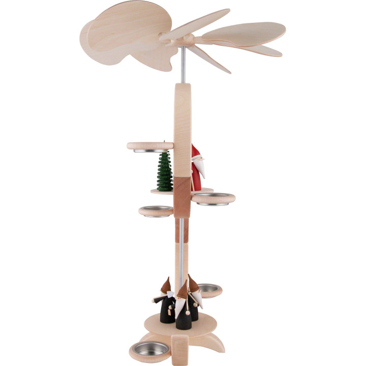 2-stöckige Pyramide S-Form Bergwichtel und Weihnachtswichtel - 46 cm