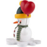 Räuchermännchen Schneemann Jack mit Herz - Exklusiv - 12 cm
