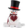 Räuchermännchen Schneemann Romeo mit Herz - Exklusiv - 12 cm