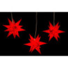 Marienberger Adventsstern 3er-Set rot inkl. Beleuchtung - 17 cm