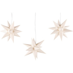 Marienberger Moravian Star Set of Three Cream-Colored incl. Lighting - 17 cm / 6.7 inch