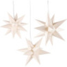 Marienberger Adventsstern 3er-Set creme inkl. Beleuchtung - 17 cm