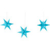 Marienberger Moravian Star Set of Three Blue incl. Lighting - 17 cm / 6.7 inch