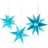 Marienberger Moravian Star Set of Three Blue incl. Lighting - 17 cm / 6.7 inch