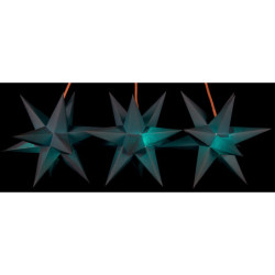 Marienberger Moravian Star Set of Three Blue incl. Lighting - 17 cm / 6.7 inch