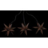 Marienberger Moravian Star Set of Three White with Golden Lines incl. Lighting - 17 cm / 6.7 inch