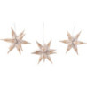 Marienberger Moravian Star Set of Three White with Golden Lines incl. Lightning - 17 cm / 6.7 inch