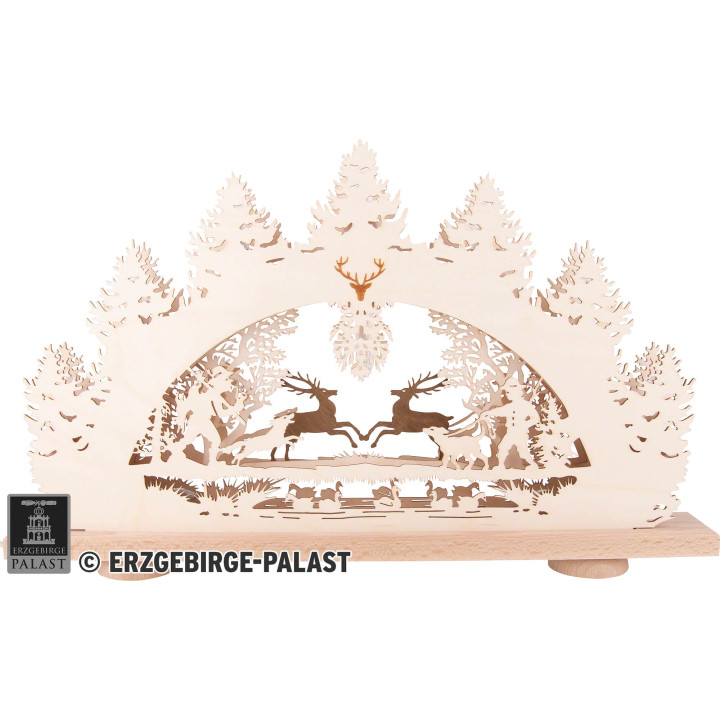 Candle Arch - Jumping Stags - 52x31 cm / 20.5x12.2 inch