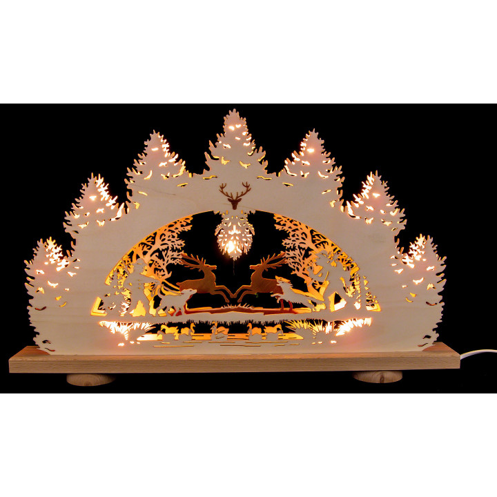 Candle Arch - Jumping Stags - 52x31 cm / 20.5x12.2 inch