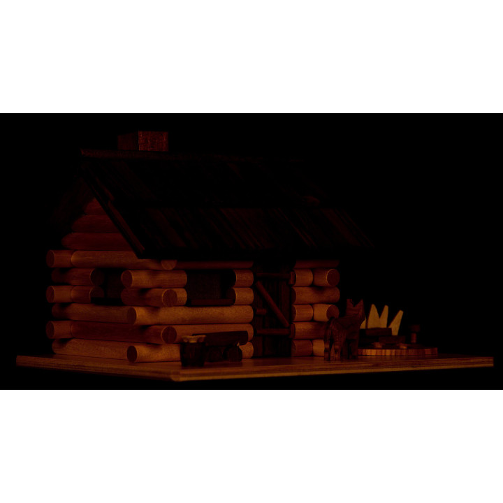 Smoking Hut - Garden Log Cabin - 10,5 cm / 4.1 inch