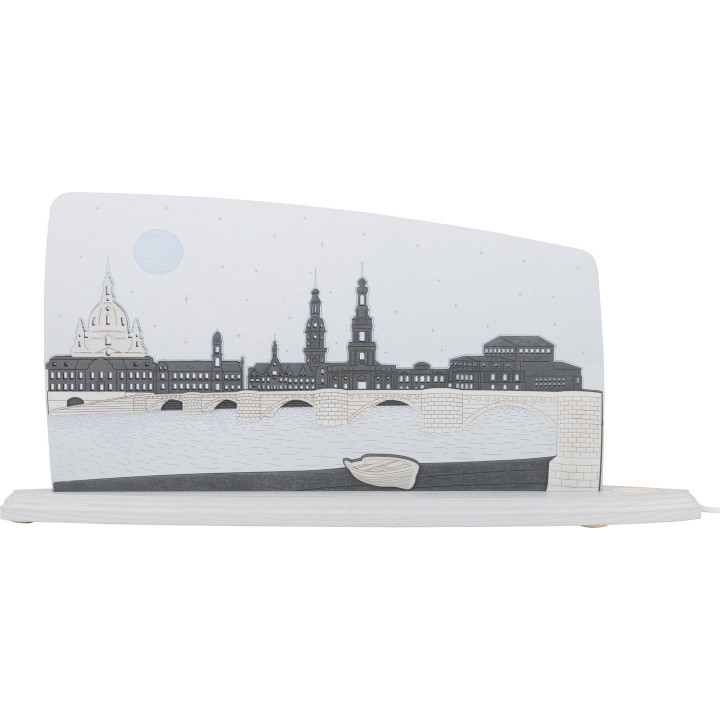Motivleuchte "Dresden bei Nacht" - 47x22 cm