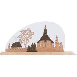 Motivleuchte "Seiffner Kirche" - 47x22 cm
