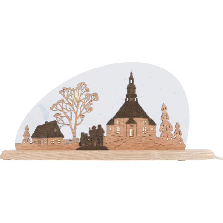 Motivleuchte "Seiffner Kirche" - 47x22 cm