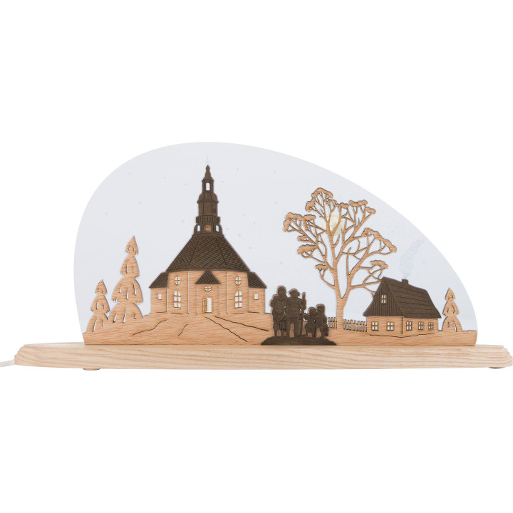 Motivleuchte "Seiffner Kirche" - 47x22 cm