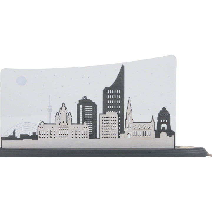 Motive Light "Leipzig Panorama" - 47x23 cm / 18.5x9 inch