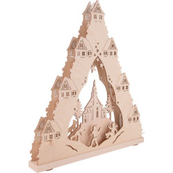 Light Triangle "Seiffen Church" - 38x43 cm / 15x16.9 inch