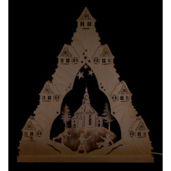 Lichterspitze "Seiffener Kirche" - 38x43 cm