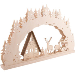 Schwibbogen "Waldhaus" - 52x32 cm