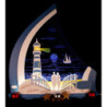 Light Triangle - "Maritim" - 52x53,5 cm / 20.5x21.1 inch
