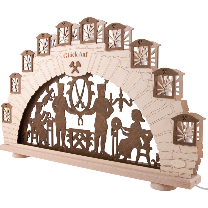 Candle Arch - Ore Mountains (LED powered) - 66x41 cm / 26x16.1 inch