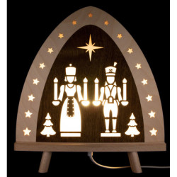 Light Triangle "Angel and Miner" - 30x32 cm / 11.8x12.6 inch