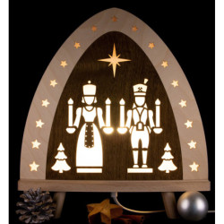 Light Triangle "Angel and Miner" - 30x32 cm / 11.8x12.6 inch