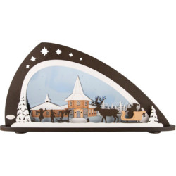Schwibbogen "Weihnachten unterm Polarlicht" - 66x33,8 cm