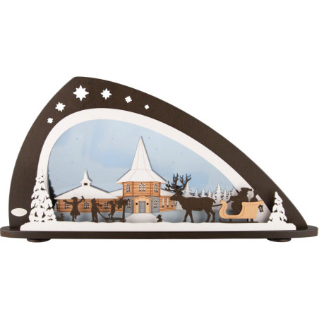 Schwibbogen "Weihnachten unterm Polarlicht" - 66x33,8 cm