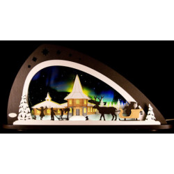 Schwibbogen "Weihnachten unterm Polarlicht" - 66x33,8 cm