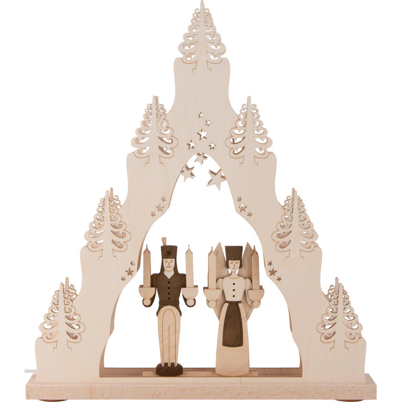 Light Triangle "Angel and Miner" - 38x43 cm / 15x16.9 inch