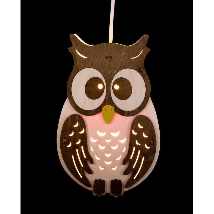 Window Picture "Owl" - 25,5 cm / 10 inch