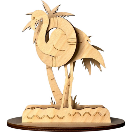 Bastelset Flamingo mit Palme - 17,5 cm