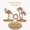 Handicraft Set - Flamingo with Palm Tree - 17,5 cm / 6.9 inch