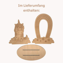 Bastelset Einhorn mit Regenbogen - 16,5 cm