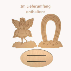 Bastelset Fee mit Regenbogen - 16,5 cm
