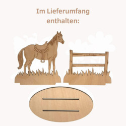 Handicraft Set - Horse in Paddock - 13 cm / 5.1 inch