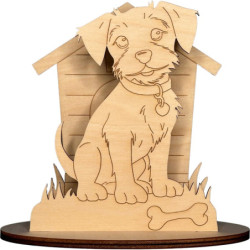 Handicraft Set - Dog with Doghouse - 15,5 cm / 6.1 inch