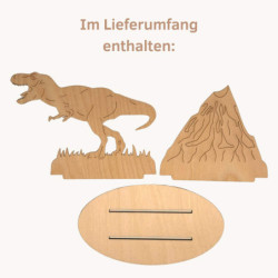 Handicraft Set - T-Rex with Volcano - 12 cm / 4.7 inch